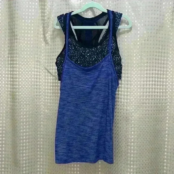 Lululemon Tough It Out Tank
Heathered Sapphire Blue/ButterflTexture Blck/White - Picture 6 of 13